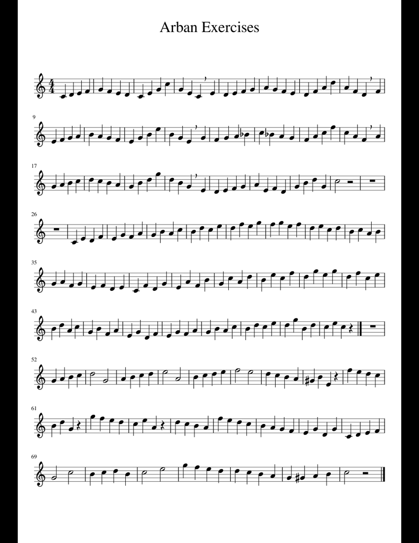 Arban Exercises sheet music for Trumpet download free in PDF or MIDI