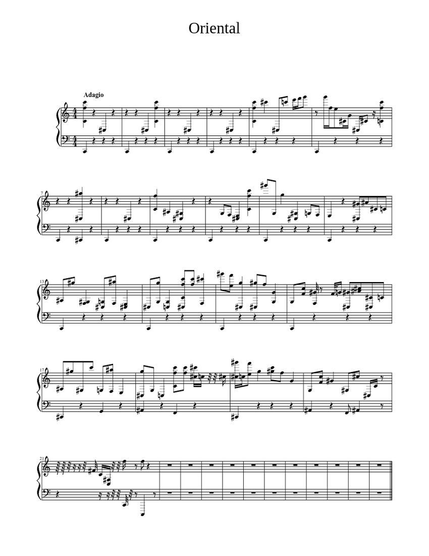 Oriental Sheet music | Download free in PDF or MIDI | Musescore.com