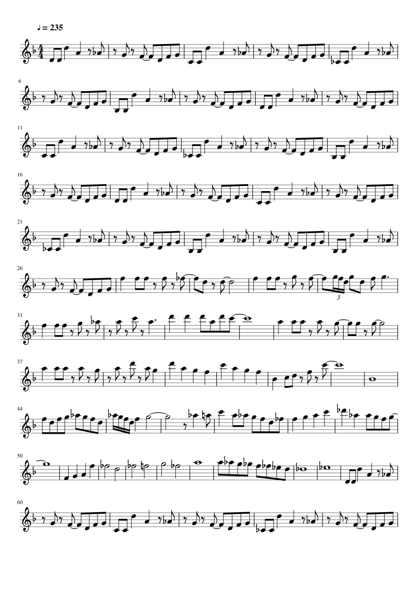 Megalovania Undertale Clarinet Solo Sheet Music For Clarinet