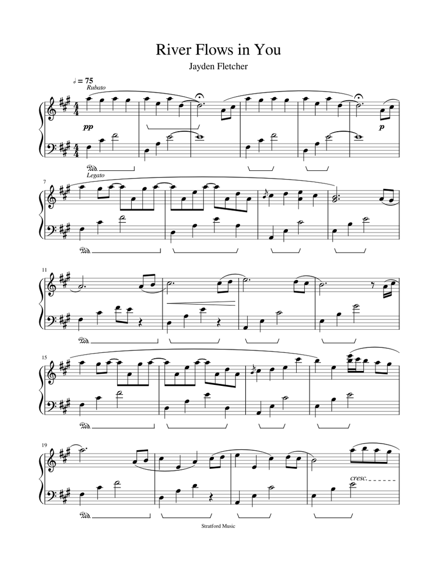 River flows in you yiruma Sheet music for Piano | Download free in PDF