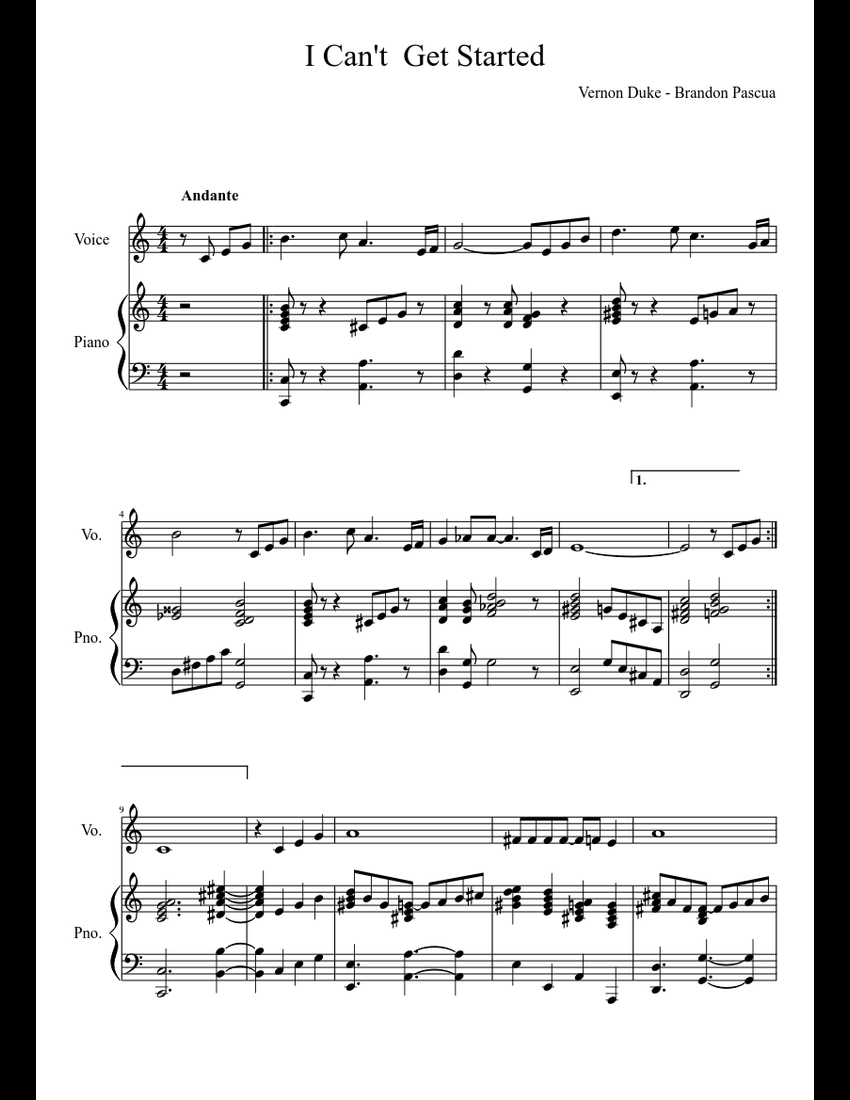I Can't Get Started sheet music download free in PDF