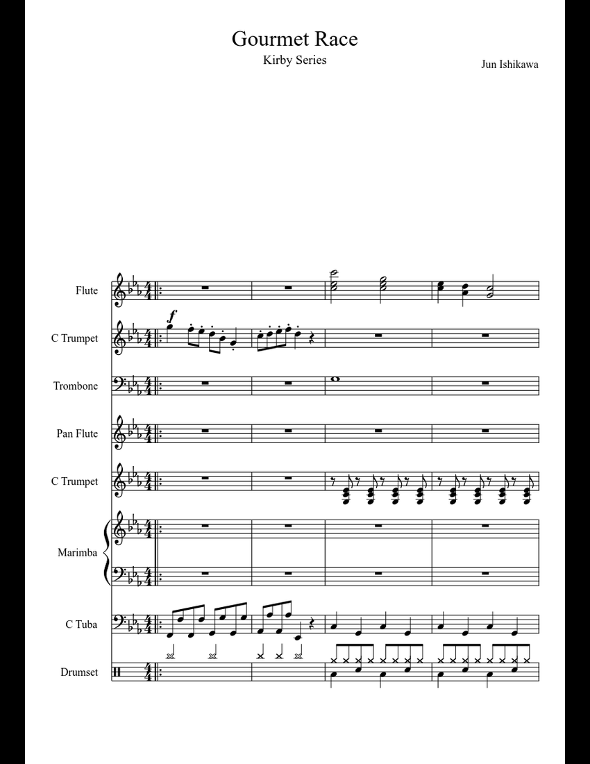Gourmet Race (Kirby Super Star) sheet music download free in PDF or MIDI