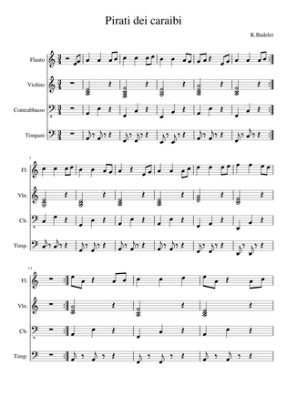 Sheet Music For Timpani With 4 Instruments Musescore Com