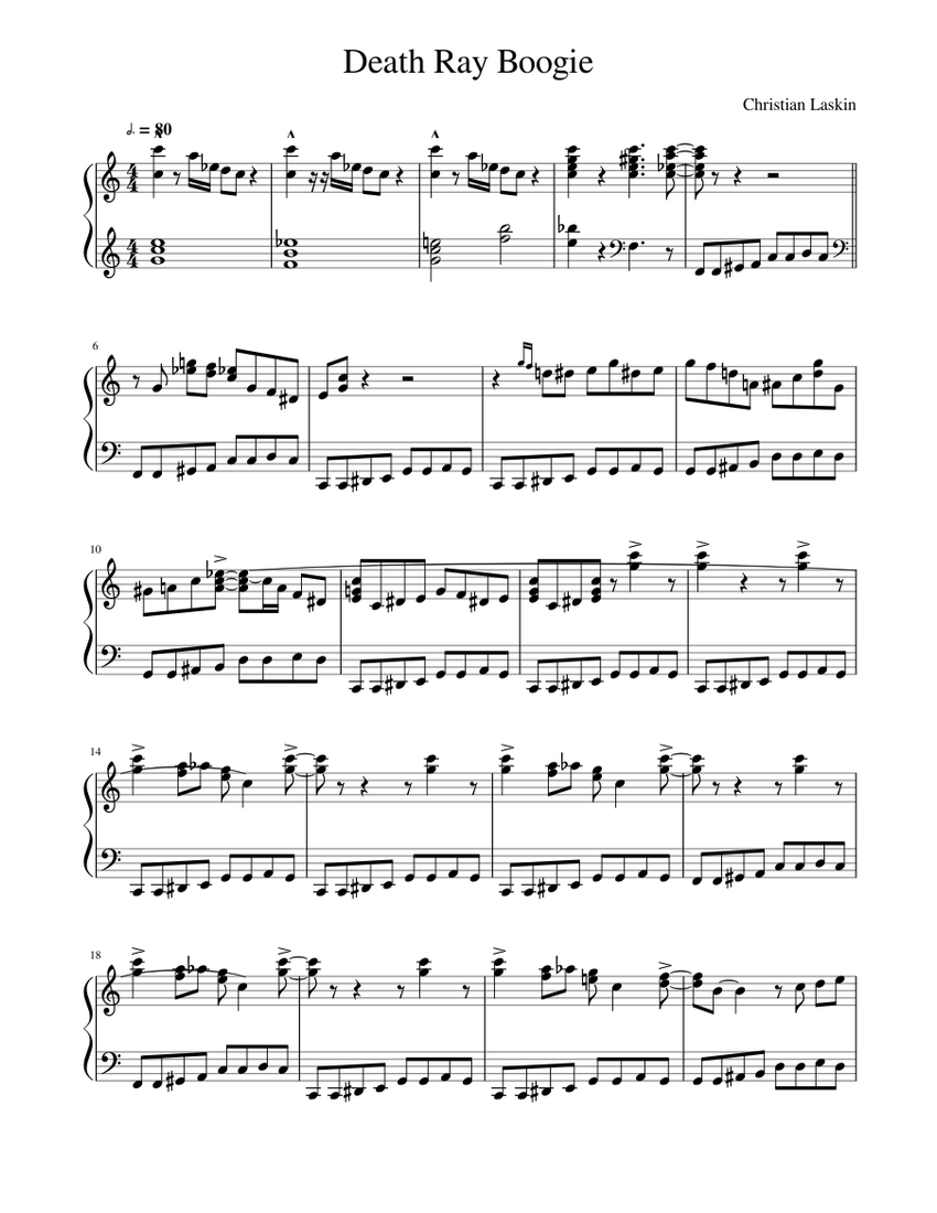 Boogie Woogie Sheet music for Piano (Solo) | Musescore.com