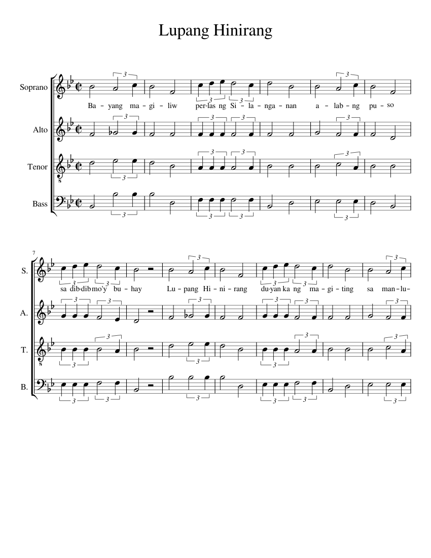 Lupang Hinirang Sheet music for Voice | Download free in PDF or MIDI