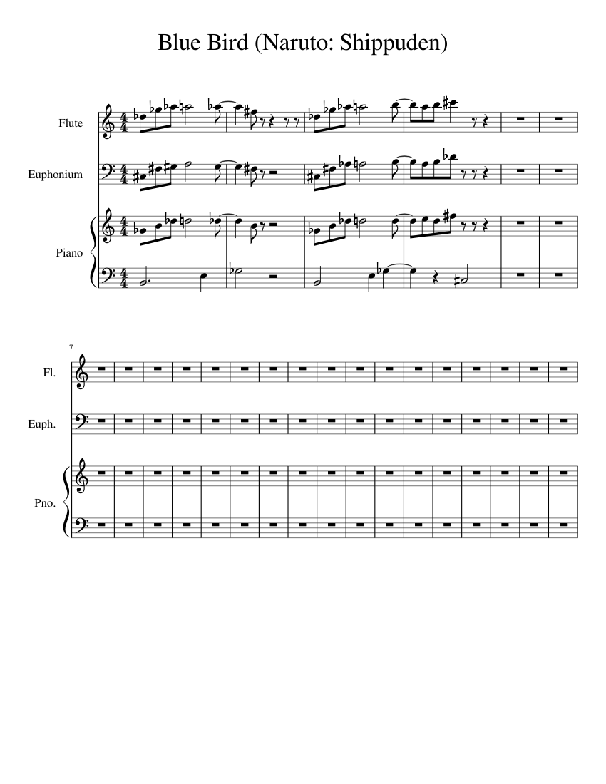 Blue Bird (Naruto Shippuden) Sheet music Download free in PDF or MIDI