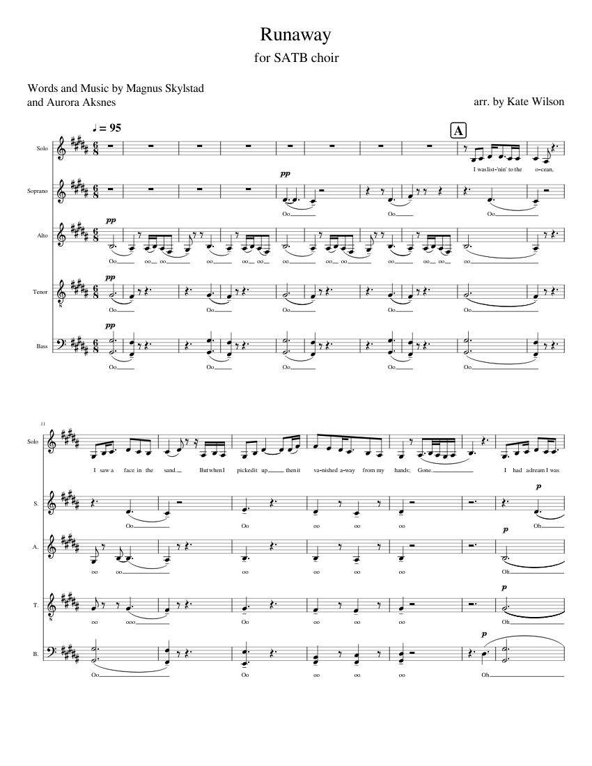 Runaway Sheet music for Piano, Voice | Download free in PDF or MIDI