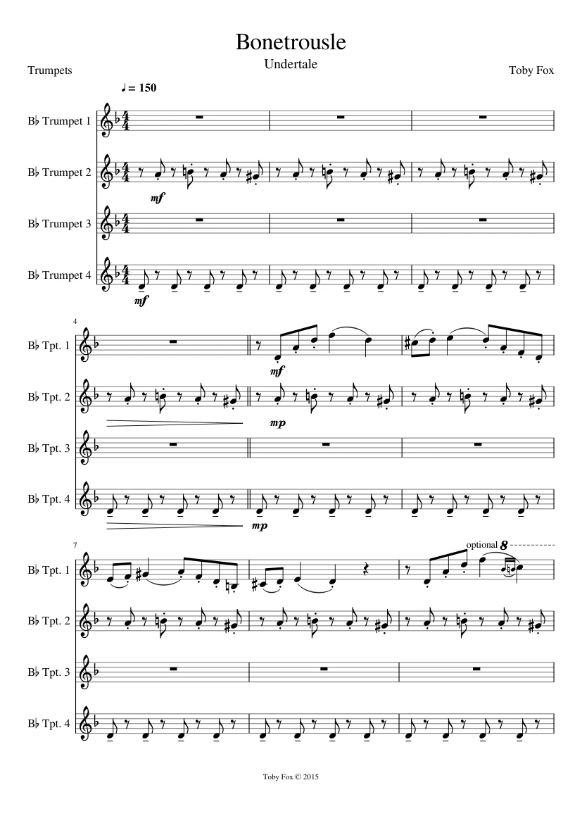 Bonetrousle Piano Sheet Music Easy Best Music Sheet - roblox trumpet script