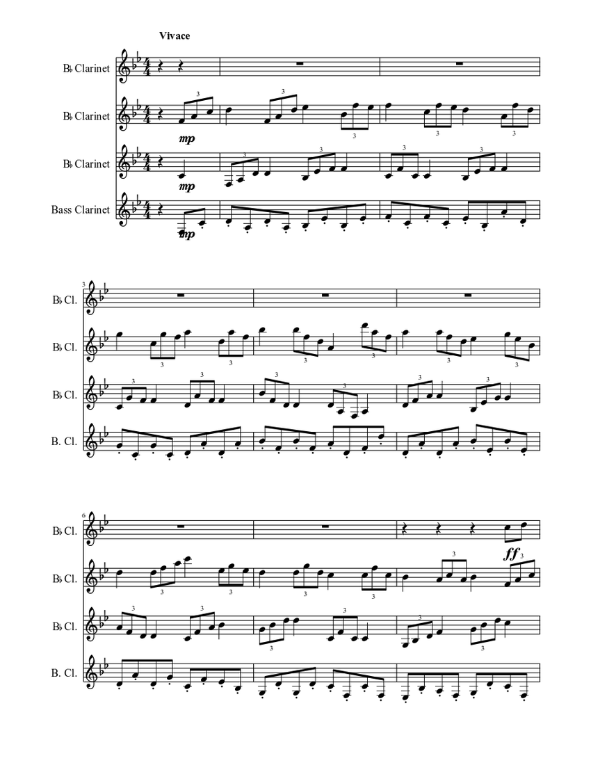 Clarinet Choir Sheet music | Download free in PDF or MIDI | Musescore.com