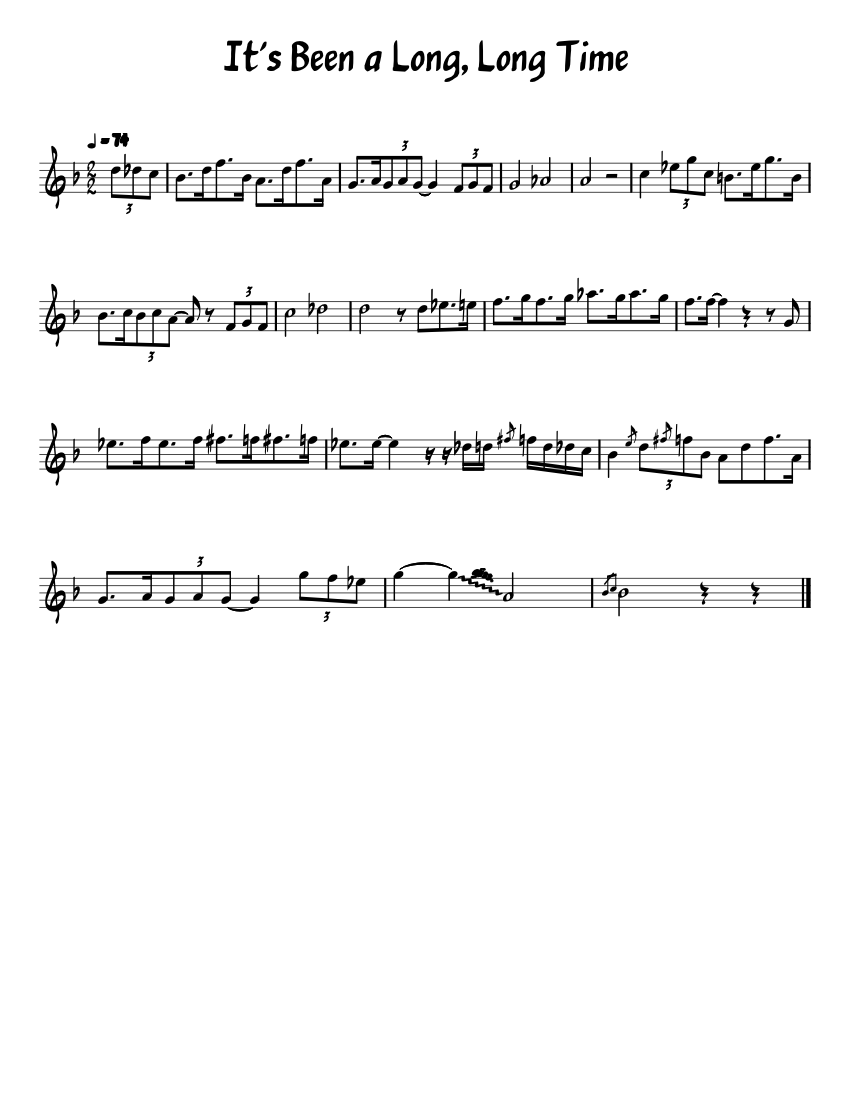 It's Been a Long, Long Time sheet music for Trumpet download free in
