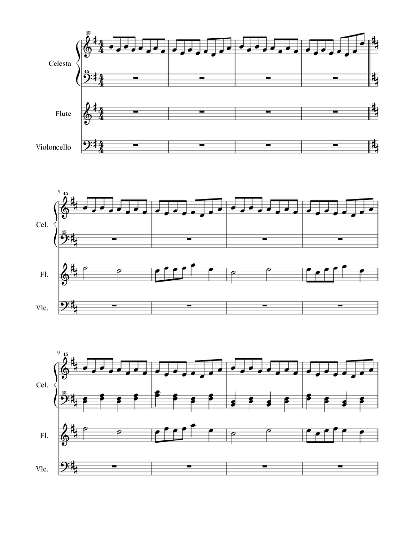 Tinkerbell Sheet music for Flute, Percussion, Cello | Download free in ...