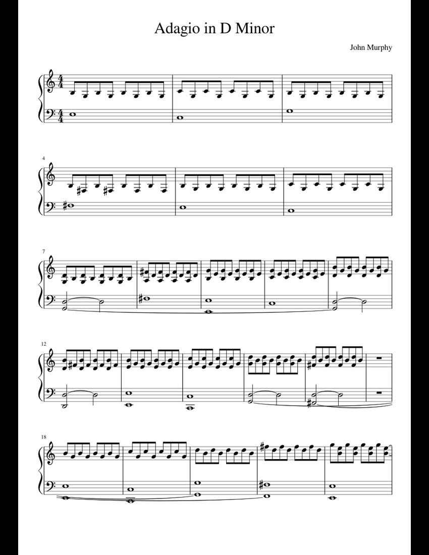 The Ocean sheet music for Piano download free in PDF or MIDI