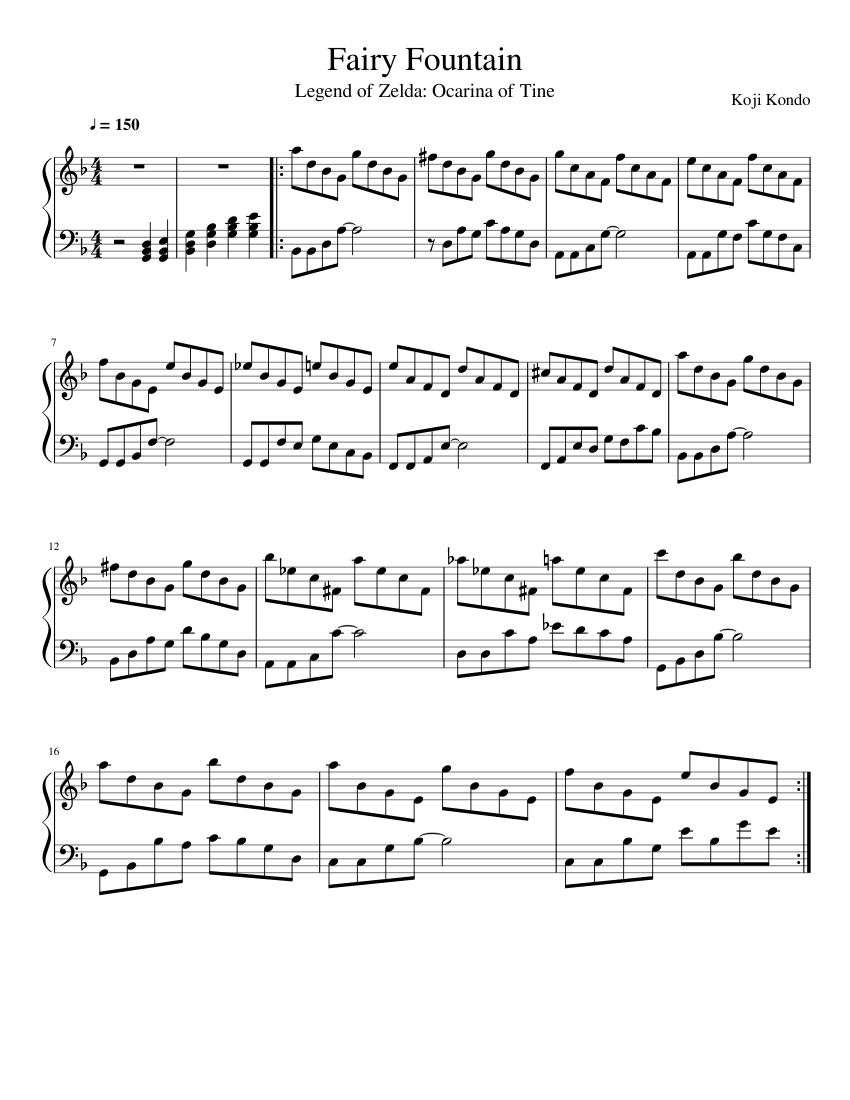 Fairy Fountain sheet music for Piano download free in PDF or MIDI