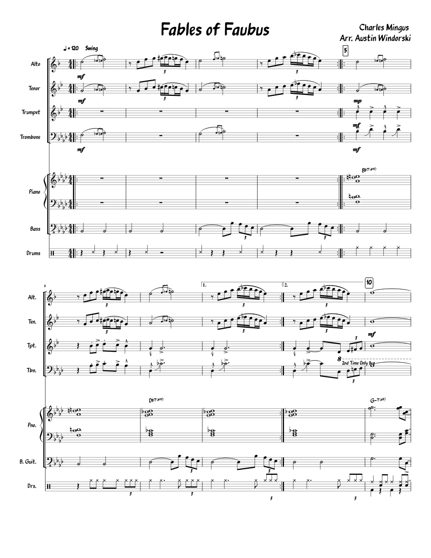 Of Faubus Sheet Music