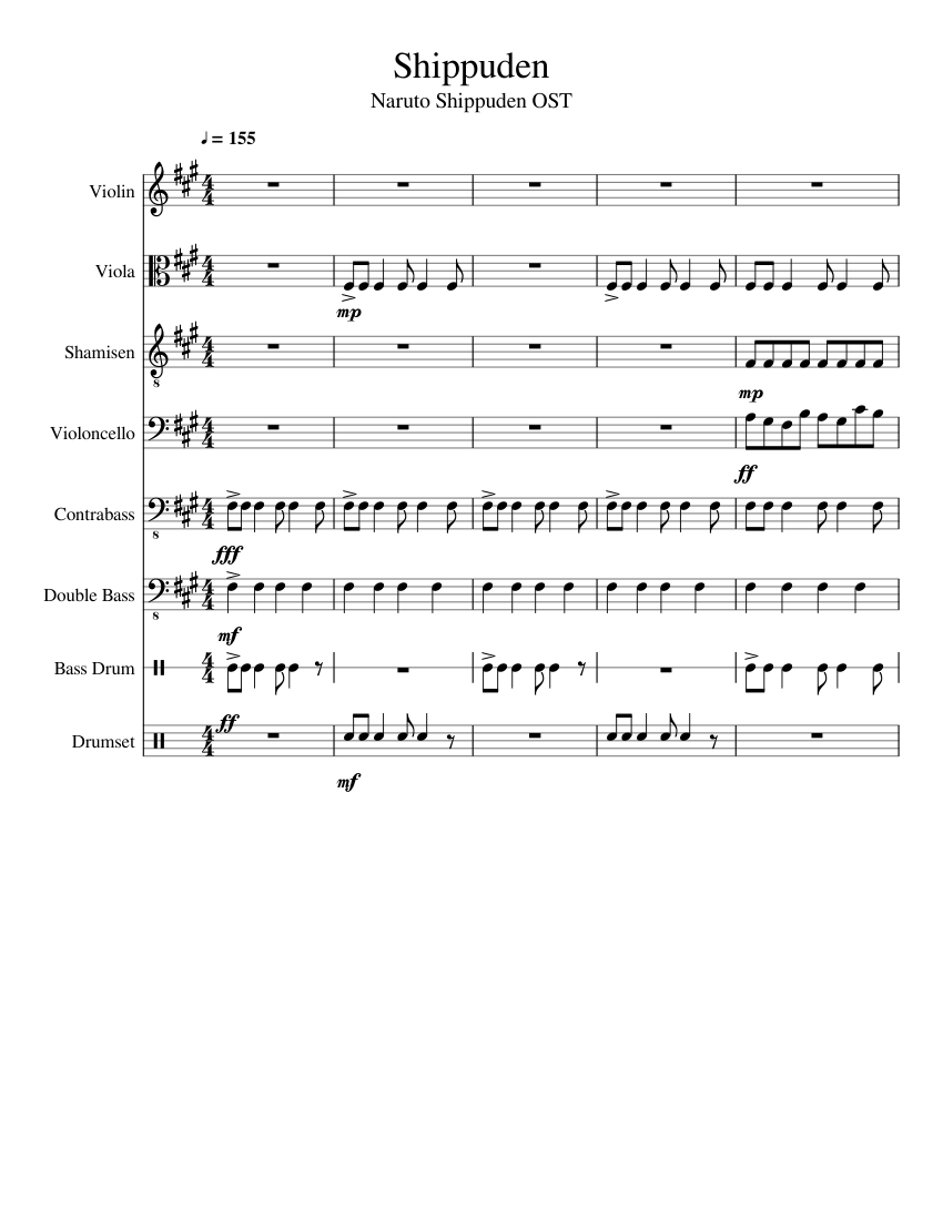 Shippuden Naruto Shippuden OST Sheet music Download free in PDF or MIDI