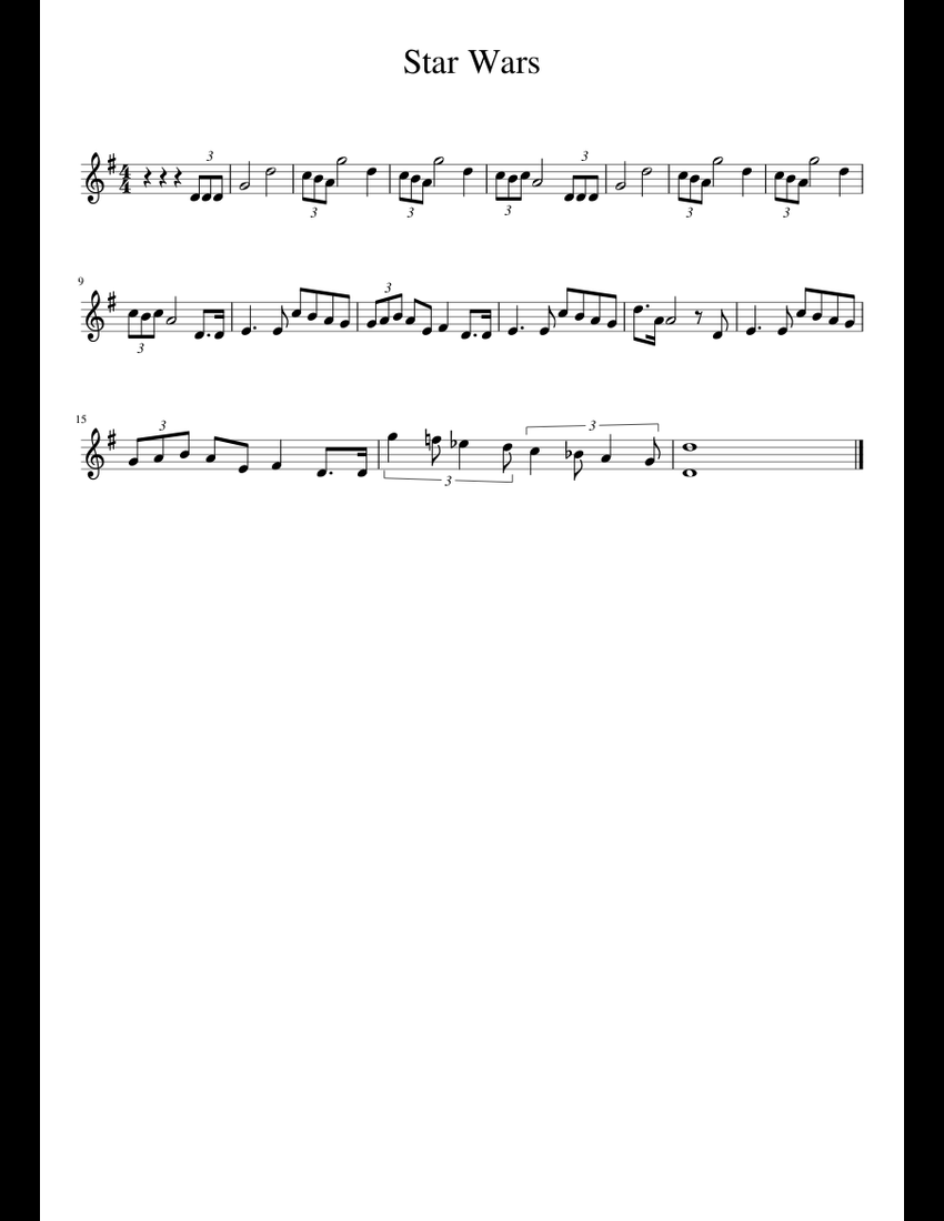 Star Wars sheet music for Trumpet download free in PDF or MIDI