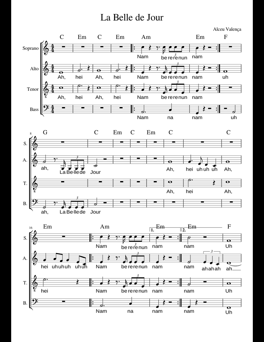 Letra De Alceu Valença La Belle De Jour