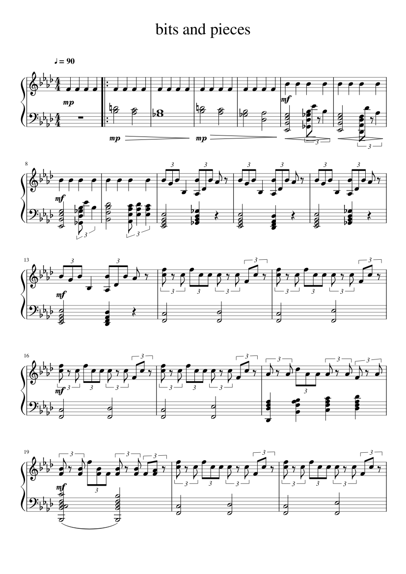 Halo 3 ODST Bits and Pieces. From the Ashes sheet music for Piano