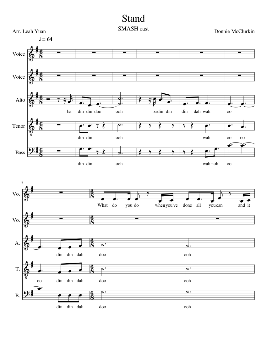 Stand Sheet music for Piano | Download free in PDF or MIDI | Musescore.com