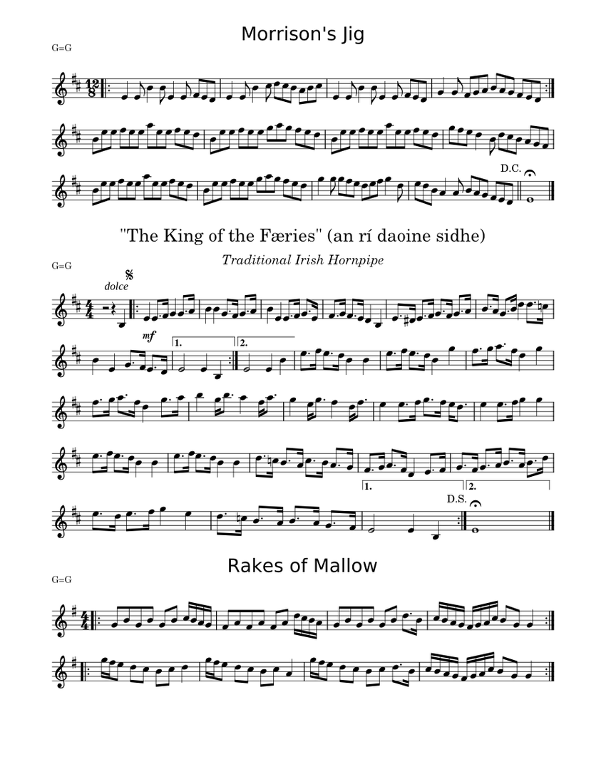 Morrison's Jig sheet music for Piano download free in PDF or MIDI