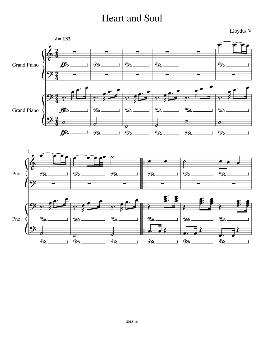 Heart and Soul sheet music for Piano download free in PDF or MIDI