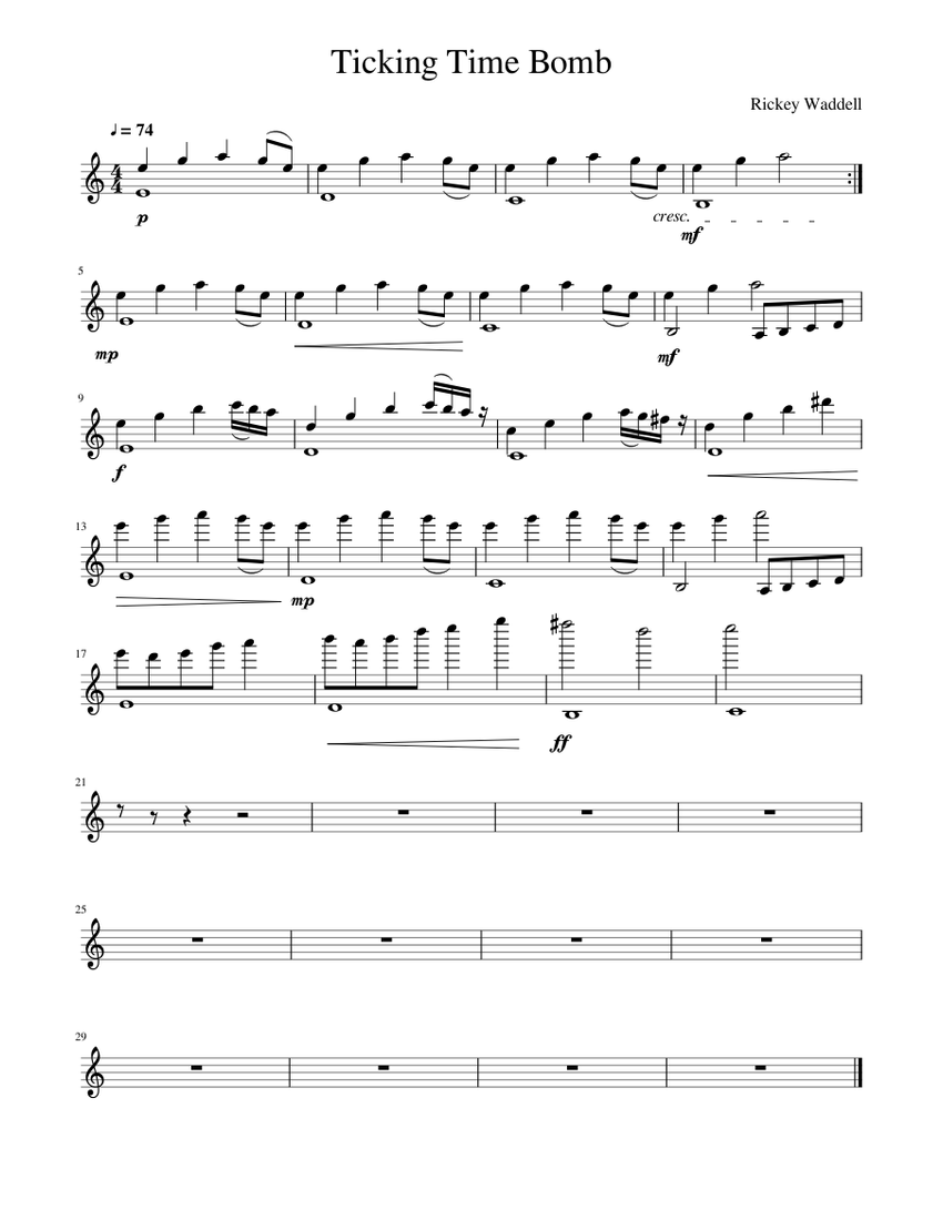 Tick Tock Sheet music for Piano (Solo) | Musescore.com