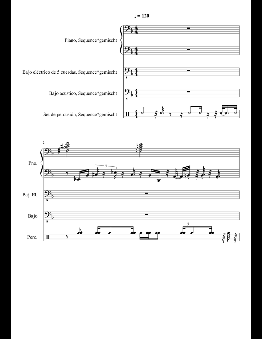 Night in Tunisia sheet music for Piano, Bass, Percussion download free ...