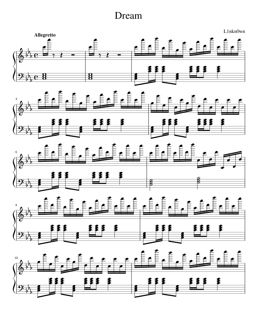 Dream Sheet music for Piano (Solo) | Musescore.com