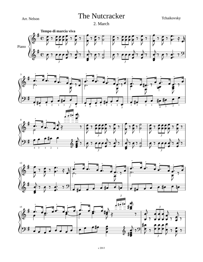 The Nutcracker [Simplified] Sheet music for Piano (Solo) | Musescore.com