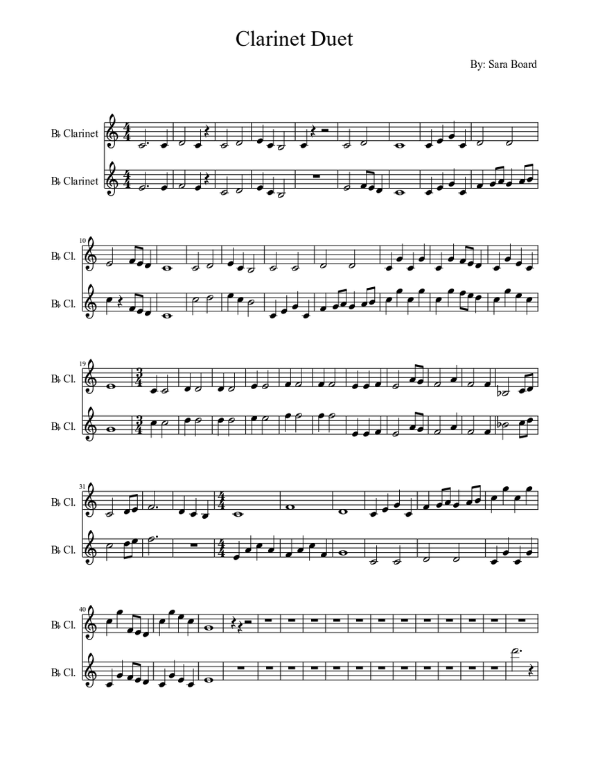 Easy Duet Sheet music Download free in PDF or