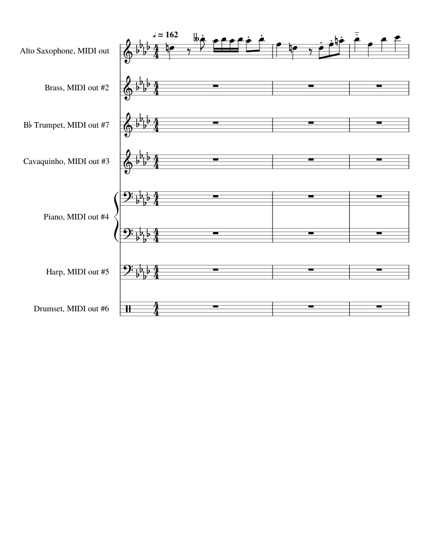 We Are Number One Midi Sheet Music For Piano Alto Saxophone Brass 