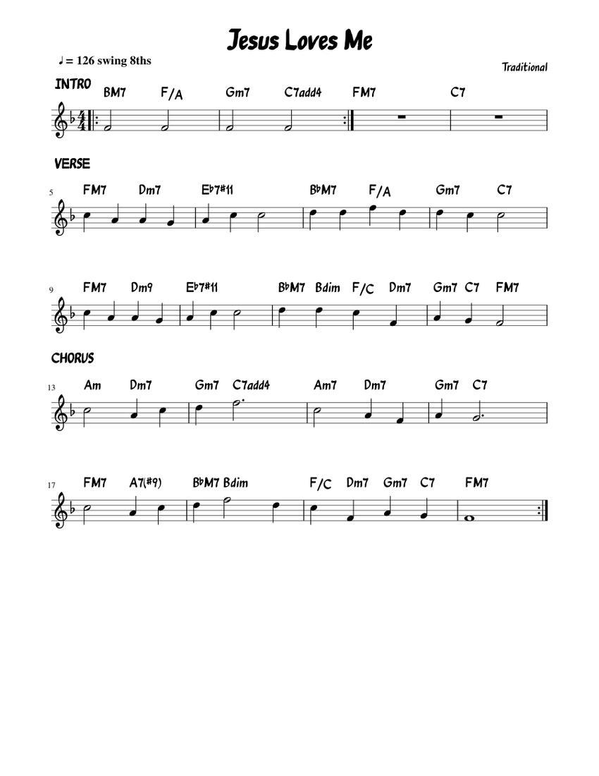 Jesus Loves Me Sheet Music For Piano Download Free In PDF Or MIDI 