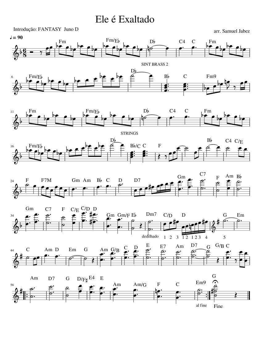 Ele é Exaltado Sheet music for Piano (Solo) | Musescore.com