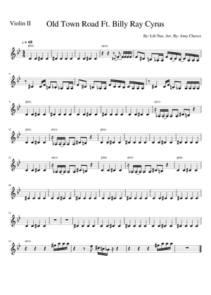Old Town Road Violin Sheet Music For Violin Download Free In