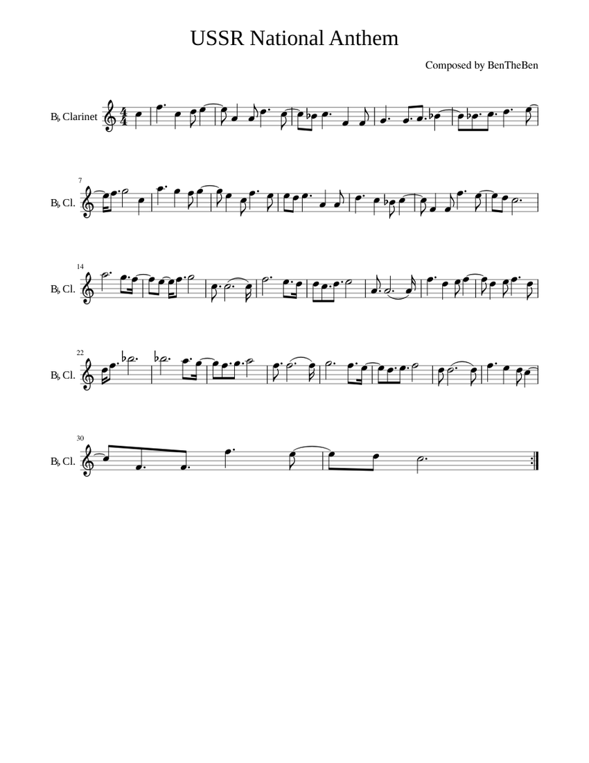 Russian Anthem Sheet music for Download free in PDF or MIDI