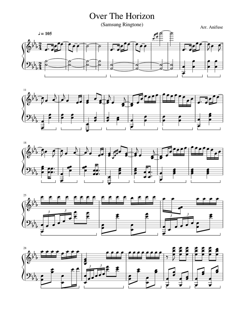 Over The Horizon Sheet music for Piano Download free in PDF or MIDI
