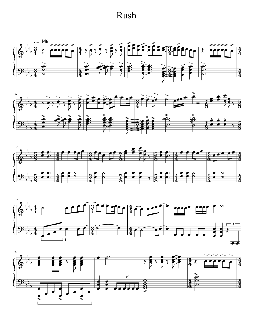 Rush E Piano - After The Gold Rush - Easy Piano | zZounds / I make