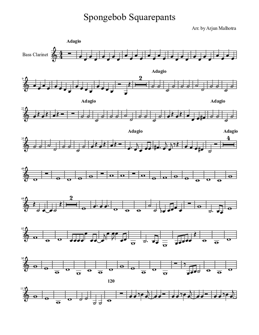 Bass Clarinet Sheet music | Musescore.com