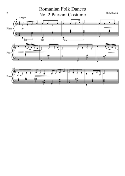Bartok Sheet music free download in PDF or MIDI on Musescore.com