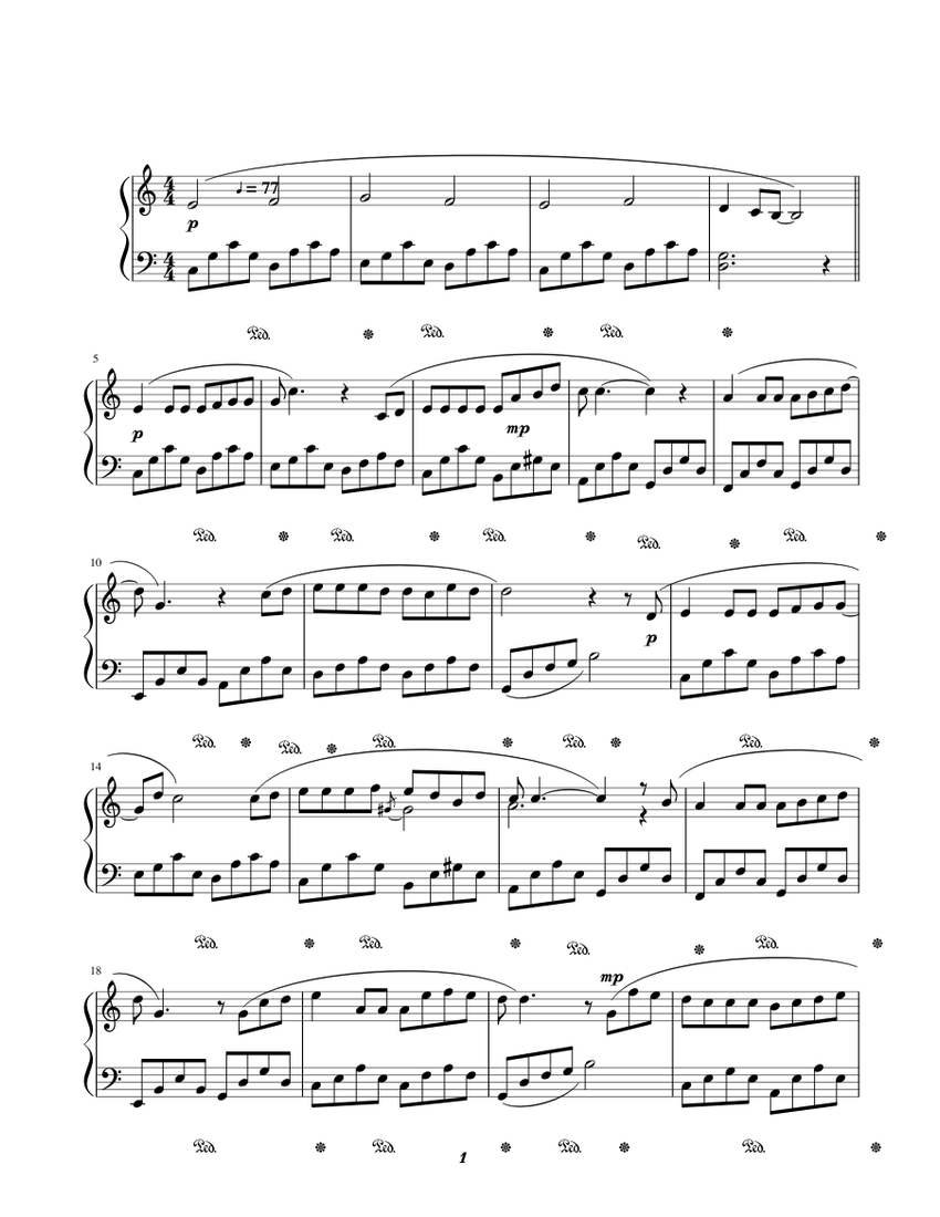 Jay Chou Rainbow Lyrics Rainbow - Jay Chou Sheet music for Piano (Solo) | Musescore.com
