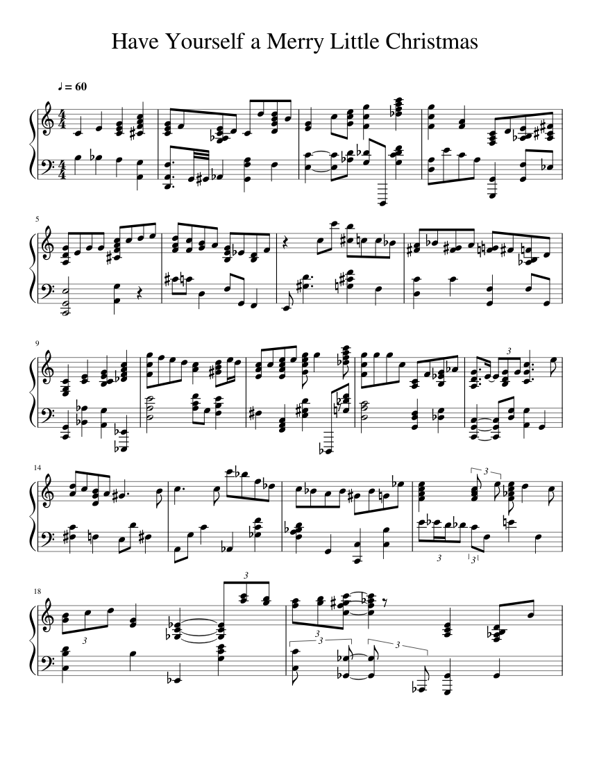 Have Yourself a Merry Little Christmas sheet music for Piano download