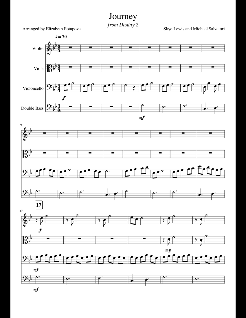 journey to dignitas sheet music