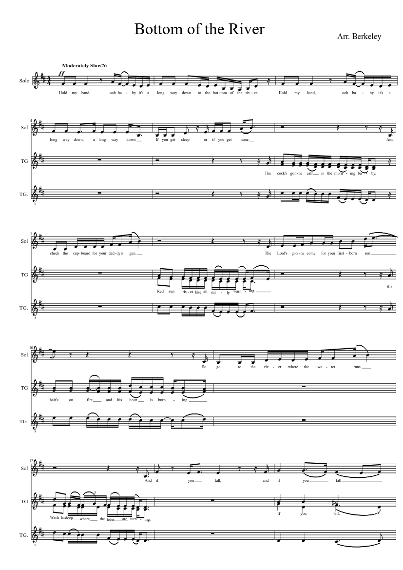 Bottom Of The River Sheet Music Download Free In Pdf Or Midi
