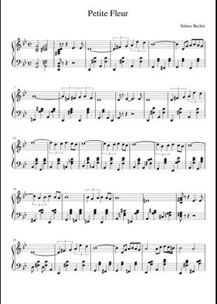 Флер ноты. Petit fleur Ноты для Альта саксофона. Петит Флер Ноты. Flëur Ноты. Fleur Ноты для фортепиано.