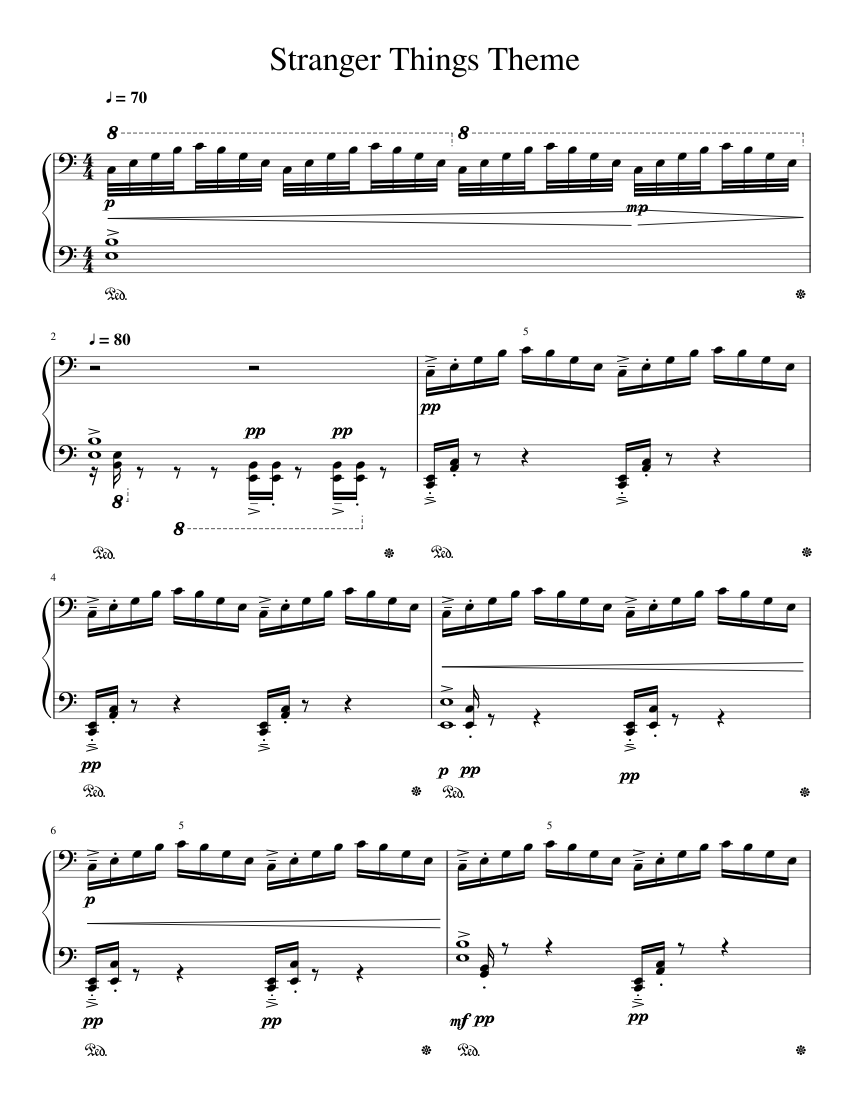 Stranger Things Theme Sheet music for Piano | Download free in PDF or