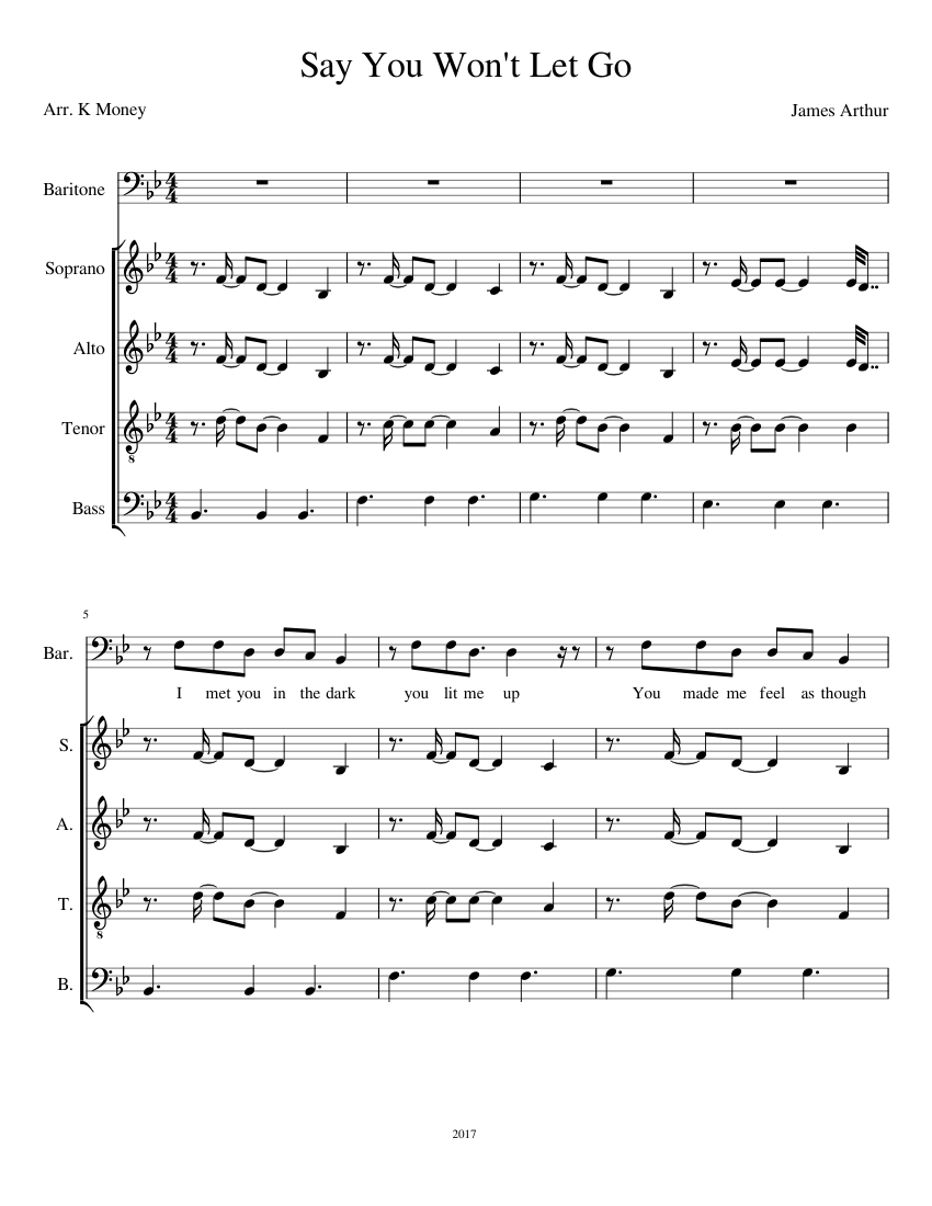 Say You Won't Let Go Sheet music for Piano | Download free in PDF or