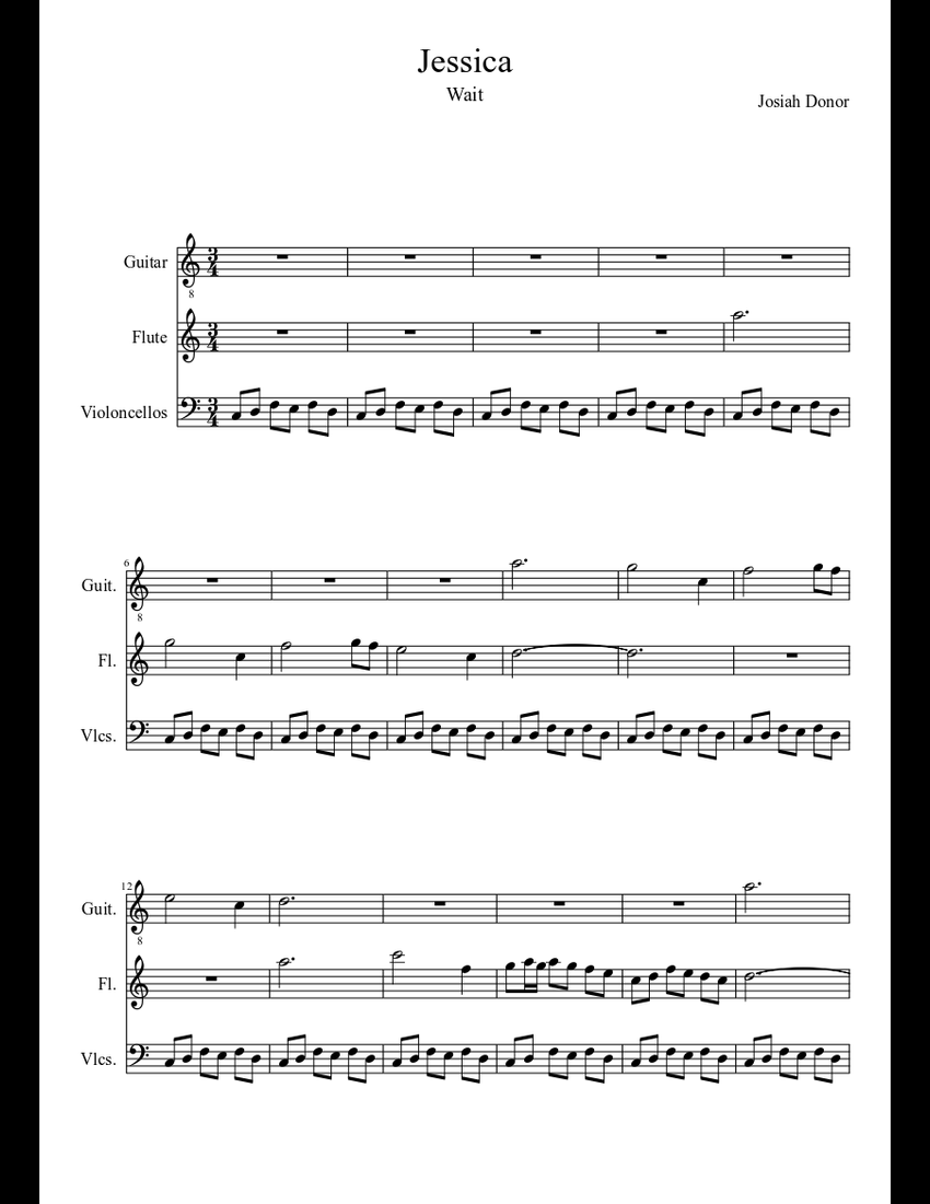 Jessica sheet music download free in PDF or MIDI