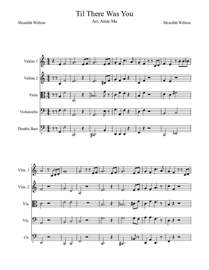 till there was you Sheet music for Viola (Solo) | Musescore.com