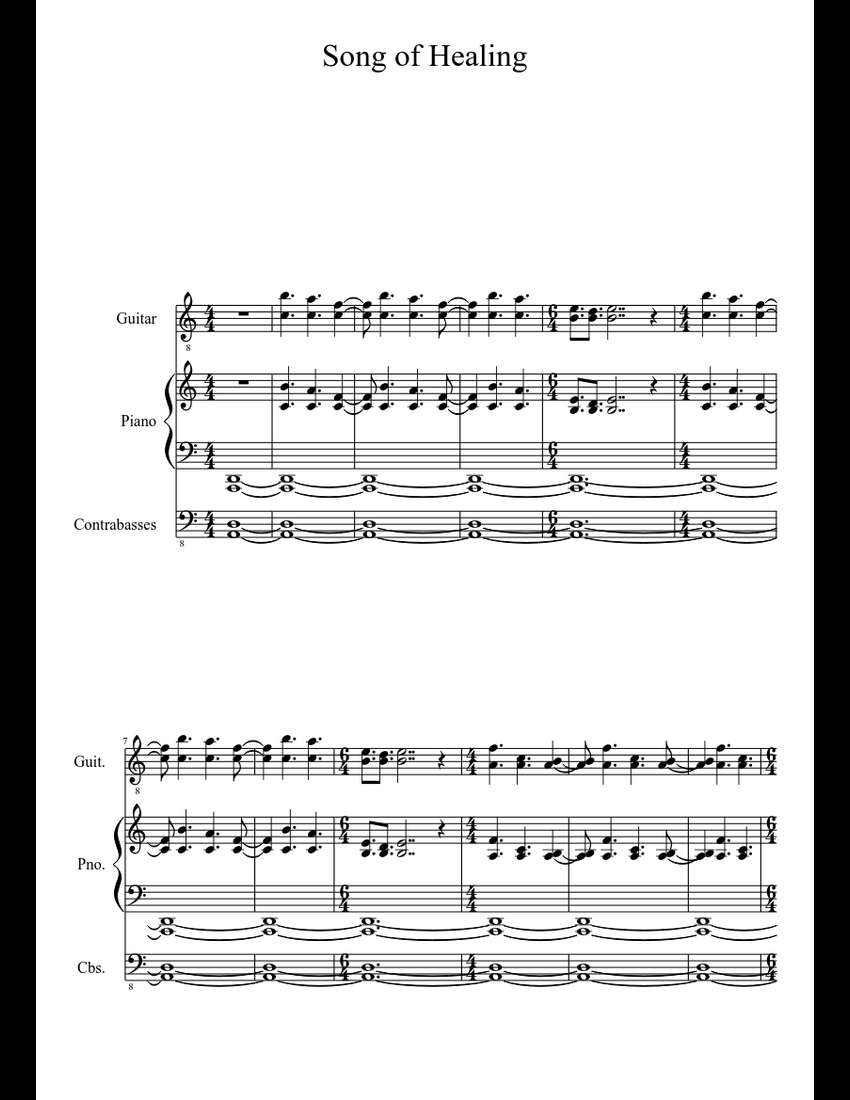 Song Of Healing sheet music download free in PDF or MIDI