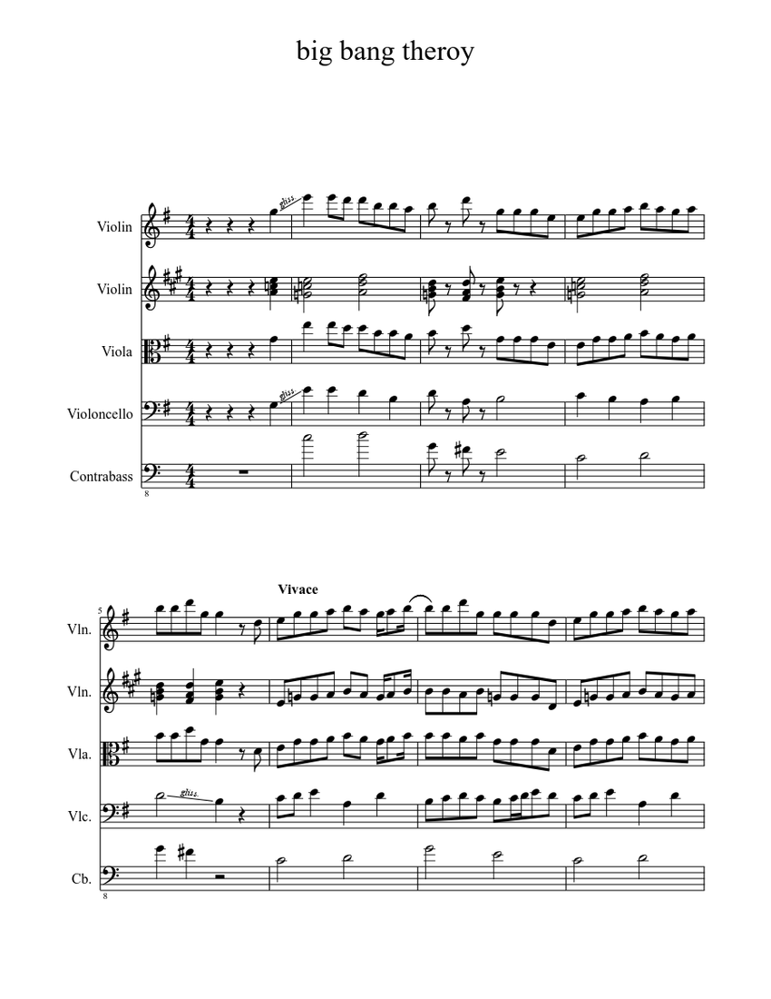 Big Bang Theory Theme Song Chords
